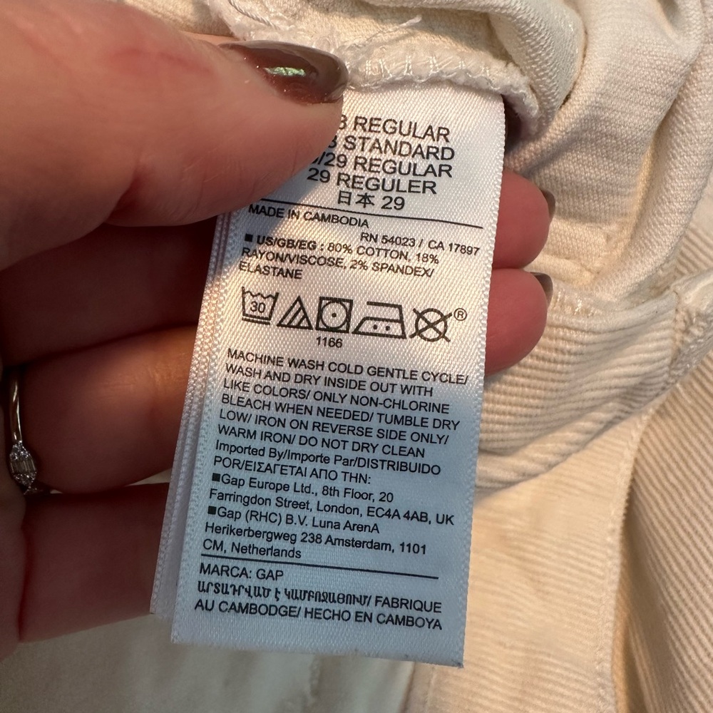 GAP Cream '70s Flare High Rise Pants - Picture 5 of 5